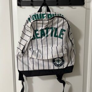 PINK Victoria's Secret Black and White Striped Backpack